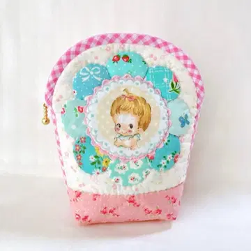 헬로 베이비*패치워크 파우치*드레스덴 핑크