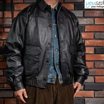 French antique leather jacket