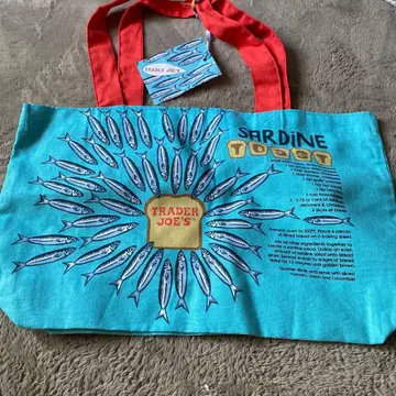 Trader Joe's 정어리 패턴 에코백