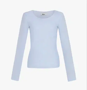 Bibiy. 심플 상의 라이트 블루 긴팔 상의