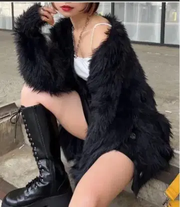 블랙 니트 가디건 PAGEBOY