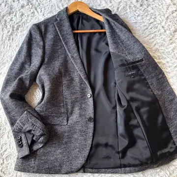 컨디션 최상 조셉 옴 니트 테일러드 자켓 헤링본 그레이 46