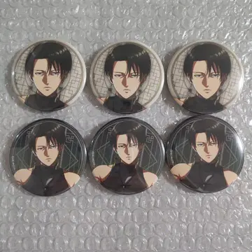 진격의 거인 트리 빌리지 진격반점 화려한 국화 캔뱃지 리바이 6개