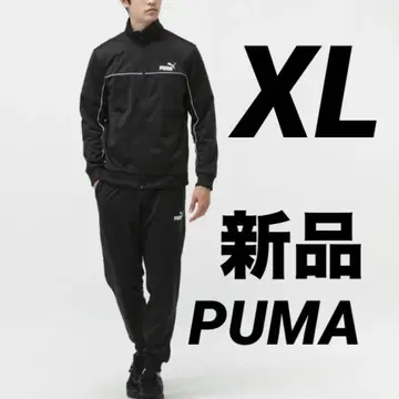 새상품 PUMA XL 남성용 저리 상하의 세트 트랙 수트 블랙