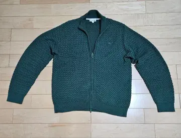 다크 그린 집업 니트, US L 사이즈