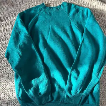 터콰이즈 래글런 슬리브 트레이닝복