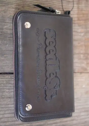 새상품 seedleSs 시드레스 리얼 가죽 롱 레트 BLACK