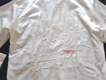 스카잔 자수 레이온 혼방 오픈 카라 셔츠 4 FOH. 일본제