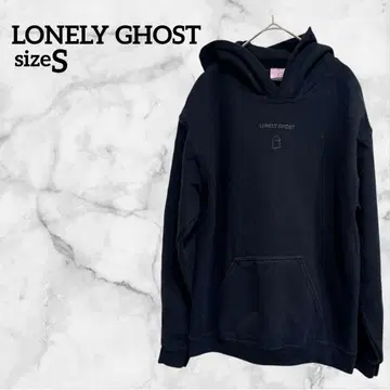 LONELY GHOST [ S ] 후드티 긴팔 블랙 해외 구제 의류