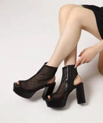 ESPERANZA 통굽 부츠 샌들 새상품 도트 22cm 22.5cm