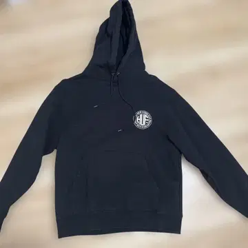 HUF 블랙 후드티 로고 프린트