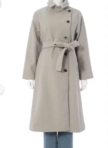 fifth 베이지 롱 코트