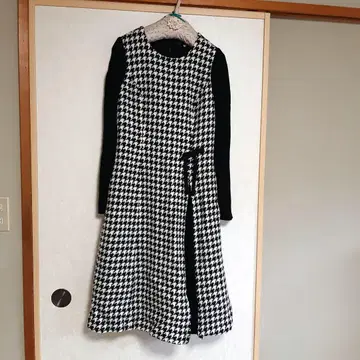 M'S GRACY 하운드 투스 패턴 원피스 40