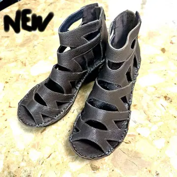 새상품 히나 데이 그린 글래디에이터 천연 가죽 일본제 통굽