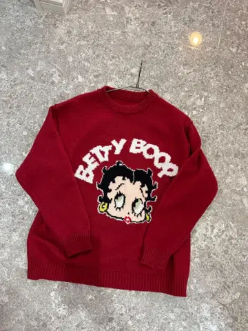 베티 부프 자수 니트 트레이닝복 베티 니트 선착순 한국