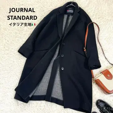 저널 스탠다드 오버 사이즈 체스터 코트 이탈리아 원단 울 블랙