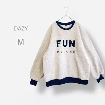 [ DAZY ] 두툼한 복슬복슬 트레이닝복 속기모 드롭 숄더 빅 루즈