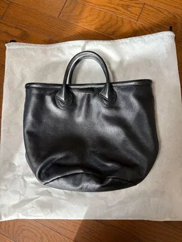 ear PAPILLONNER 블랙 가죽 핸드백