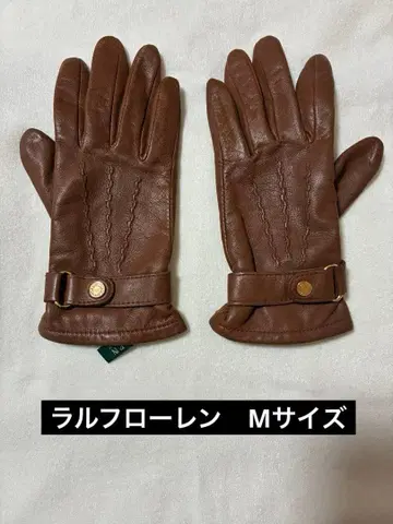 [랄프 로렌] 가죽 장갑 M 사이즈 브라운