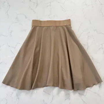 폭시 FOXEY 캐시미어 100 플레어 스커트 무릎 기장 백 지퍼 40