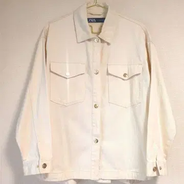 ZARA 화이트 데님 자켓 M