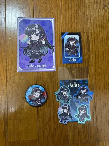 라운드원 콜라보 굿즈 ado 캔뱃지 미니 포토 카드 스티커 등