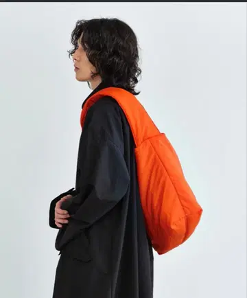 sinss 나일론 개더 숄더백 오렌지