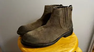 [ OXS ] 사이드 고어 부츠 베이지 얼룩 가공 41