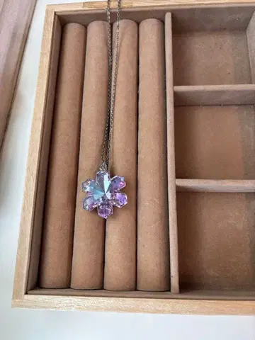 [미사용] 베네치안 유리 목걸이 보라색, 핑크 등