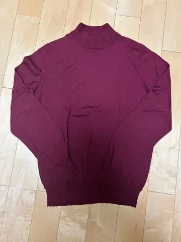 GRAN SASSO 버건디 모크넥 니트 50