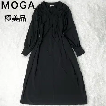 컨디션 최상 모가 MOGA 롱 원피스 맥시 길이 여성용 2 M 블랙