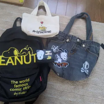 스누피 백 지갑 세트