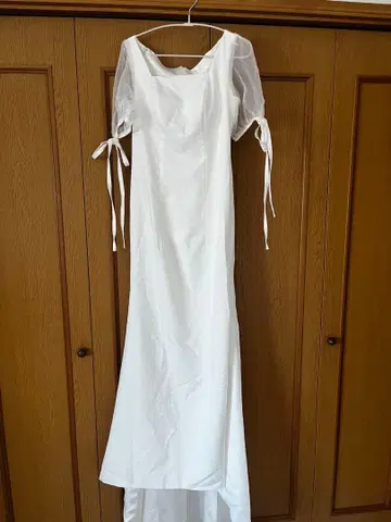 화이트 웨딩 드레스 머메이드 드레스