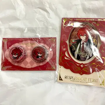 원신 딜루크 찬란한 밤의 연회 오벌 캔뱃지 마그넷 배지 2종 세트