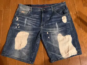 AX 아르마니 익스체인지 워시 & 데미지 가공 데님 숏팬츠