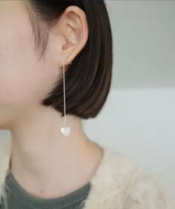 plume 펄 하트 귀걸이 실버 SLOBE IENA