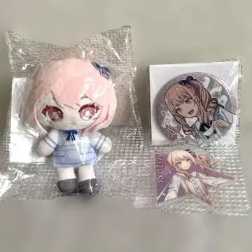 프로세카 미즈키 봉제 인형과 캔뱃지 세트 하피콜레 럭키 쿠지