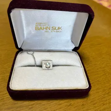 BAHN SUK 펄 장식 넥타이핀 케이스 포함