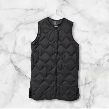 UNIQLO 울트라 라이트 다운 롱 베스트 S 블랙