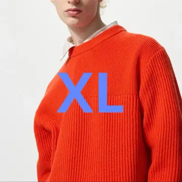 [ 새상품 ] 유니클로 JW ANDERSON 리브 크루넥 스웨터 XL
