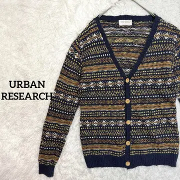 어반 리서치/노르딕 무늬 니트 가디건 남성용 빈티지풍