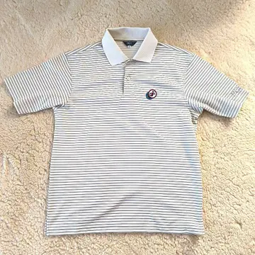 PGA 스트라이프 반팔 피케 셔츠