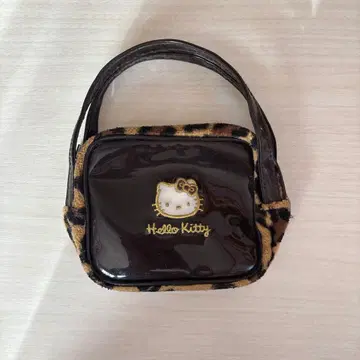 레오파드 무늬 키티 미니 백