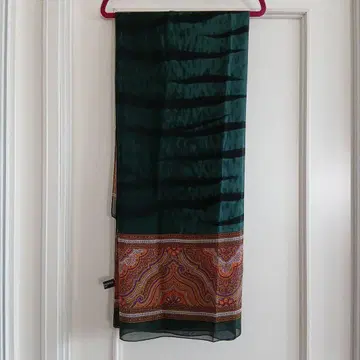 GUIDO PASQUALI 실크 대형 스톨 138x134 페이즐리 무늬