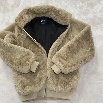 ZARA 플리스 자켓 베이지
