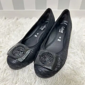 가볼 버클 컴포트 슈즈 블랙 25.5cm 웨지솔