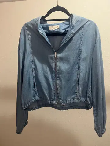 ZARA 후드 부착 데님 자켓