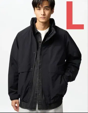 유니클로 윈드프루프 스탠드 블루종 L 사이즈 블랙 완판템