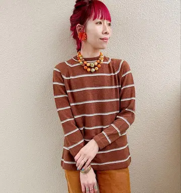 70s 70년 빈티지 보더 패턴 상의