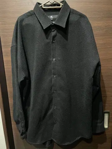 CAMBIO 남성용 블랙 플란넬 셔츠 XL